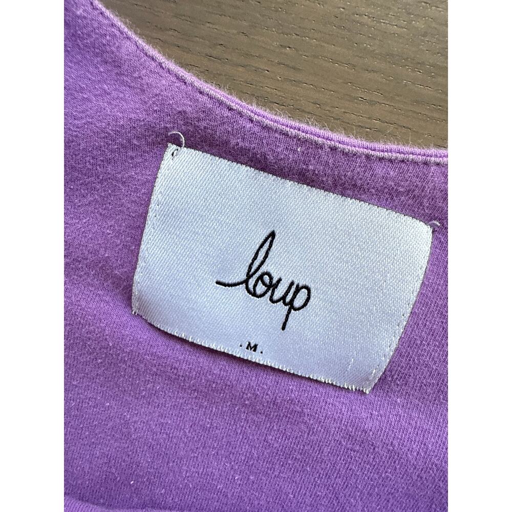 Loup Purple Fosse Midi Dress 3/4 Sleeve Scoop Neck Fit & Flare Size Medium - Picture 8 of 8